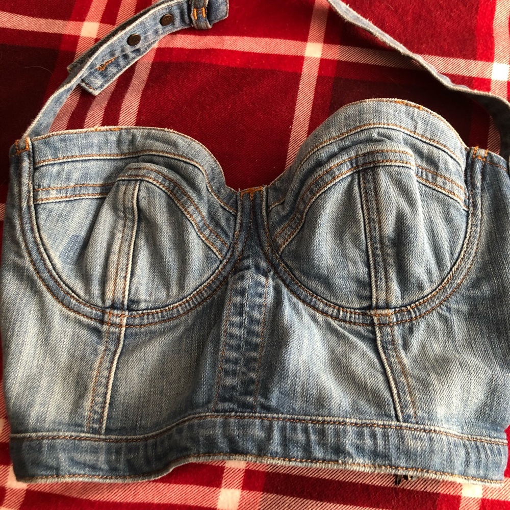 Jean crop top